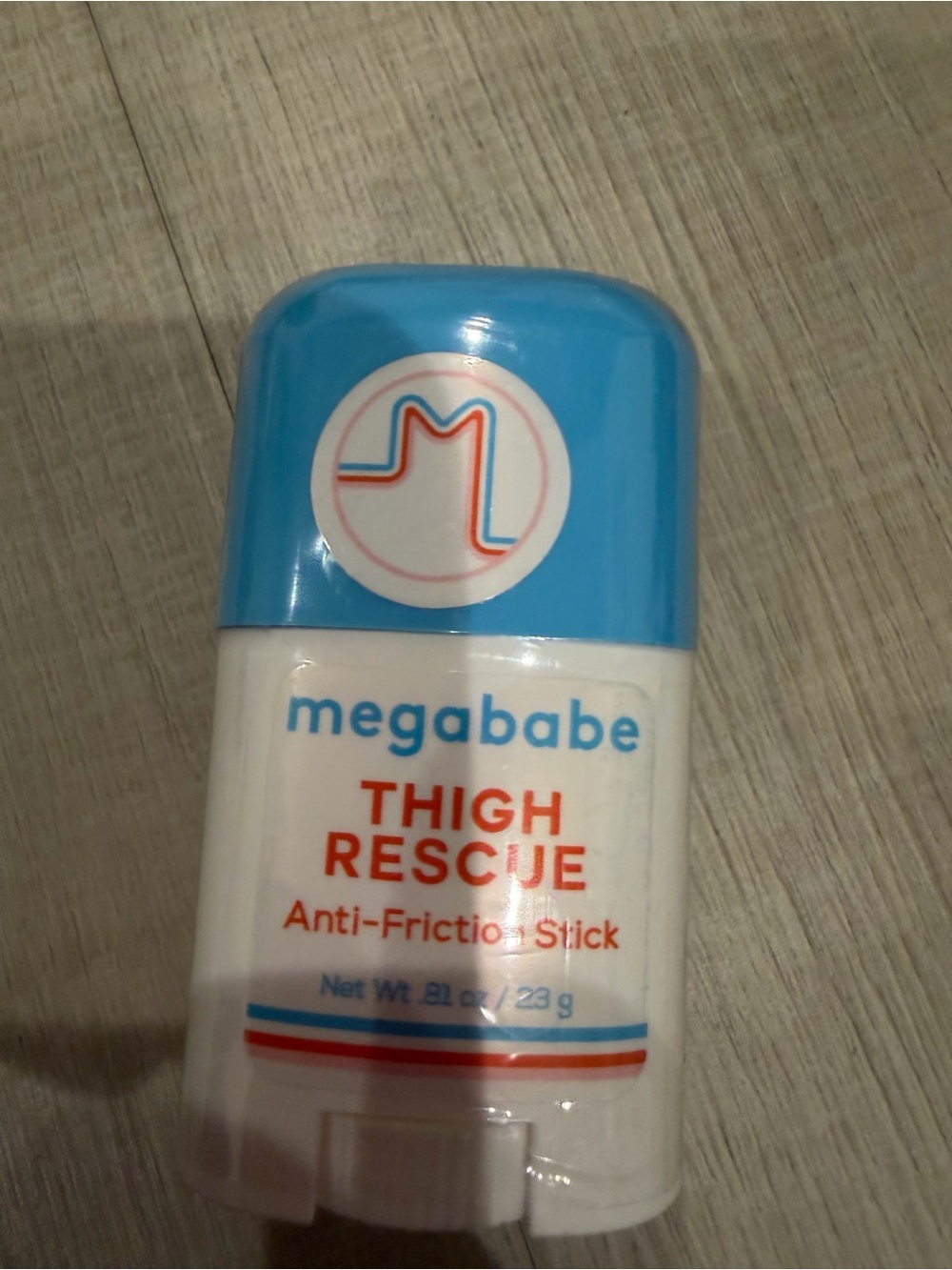megababe Thigh Rescue Anti-Friction Stick — White & Blue
